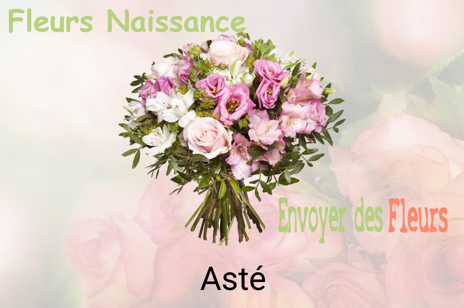 Bouquet de fleurs de naissance livré à Asté